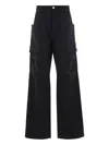 Rick Owens Stefan Wide-leg Brushed Cotton-twill Cargo Trousers