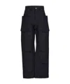 Rick Owens Stefan Wide-leg Brushed Cotton-twill Cargo Trousers In Black
