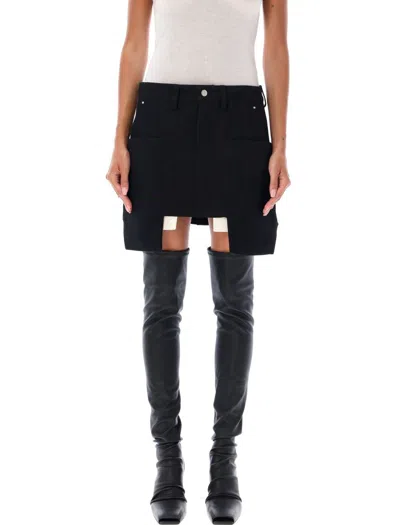 Rick Owens Stefani Mini Skirt In Black