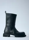 Rick Owens Creeper Gabe Leather Boots In Black