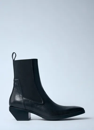 Rick Owens Stivali Leather Boots In Black