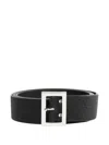 Rick Owens Stooges Buckle Leather Belt In Black