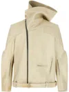 Rick Owens Hooded Stooges Jacket In Nude & Neutrals