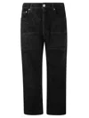 Rick Owens Straight Buttoned Jeans In Black