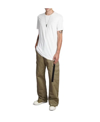 Rick Owens Straight-leg Cargo Trousers In White