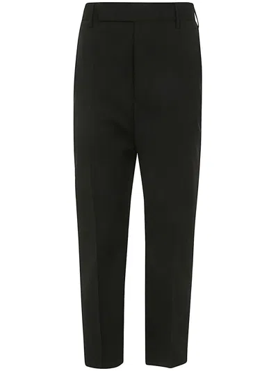 RICK OWENS STRAIGHT-LEG CROPPED TAILORED PANTS