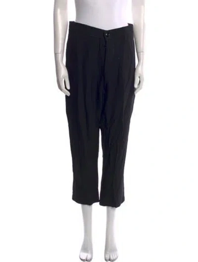 Pre-owned Rick Owens Straight Leg Pants In Black