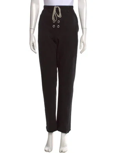 Pre-owned Rick Owens Straight Leg Pants In Black