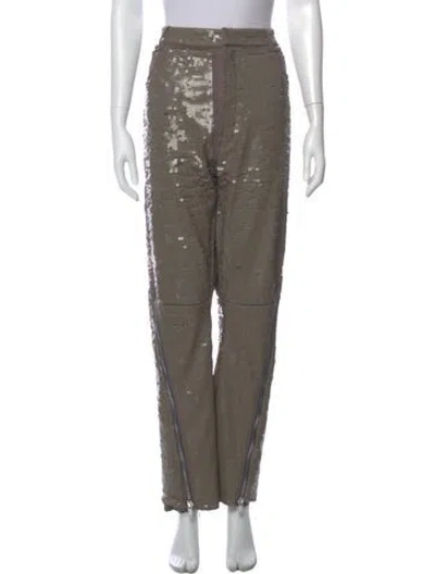 Pre-owned Rick Owens Straight Leg Pants In Gray