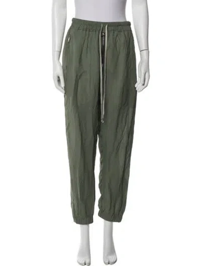 Pre-owned Rick Owens Straight Leg Pants In Green
