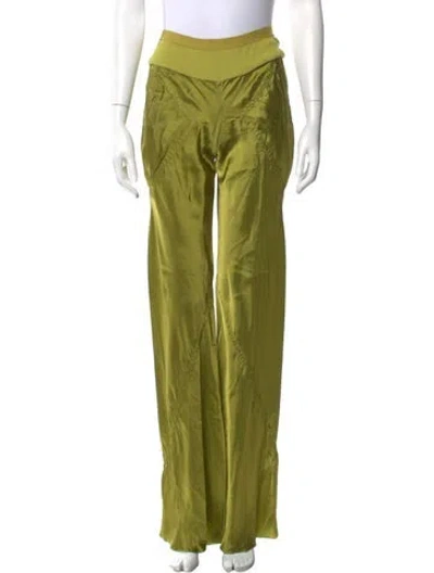 Pre-owned Rick Owens Straight Leg Pants In Green