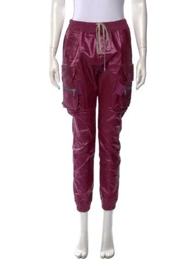 Pre-owned Rick Owens Straight Leg Pants In Purple