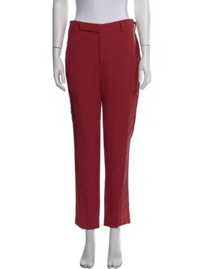 Pre-owned Rick Owens Straight Leg Pants In Red