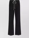 Rick Owens Straight Leg Trousers Elastic Waistband In Black