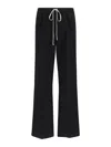 Rick Owens Straight Leg Trousers Elastic Waistband In Black