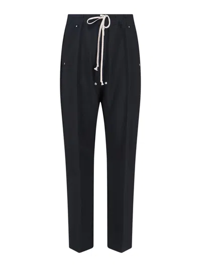 Rick Owens Straight Trousers In Black