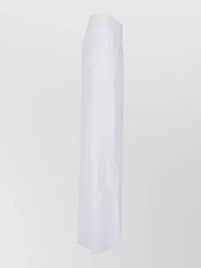 Rick Owens Straight Trousers Seam Detailing Wide Leg In White