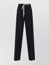 Rick Owens Straight Trousers With Button And Flap Pockets In Black