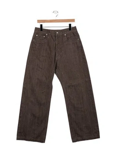 Pre-owned Rick Owens Straight-leg Jeans In Brown
