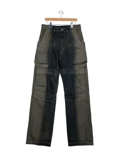 Pre-owned Rick Owens Straight-leg Jeans In Gray