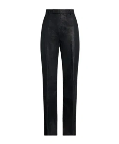 Rick Owens Straight-leg Leather Pants In Black