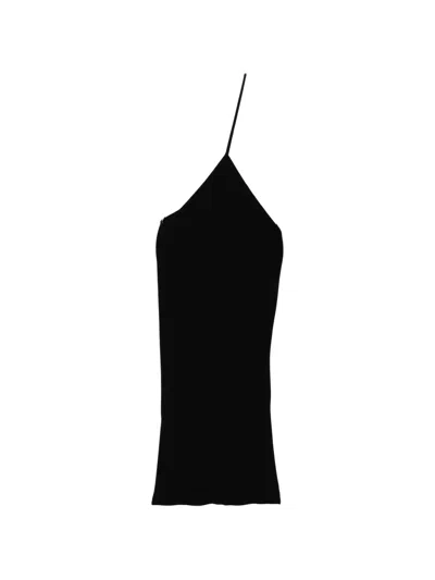 Rick Owens Strap Bias Dress In Black