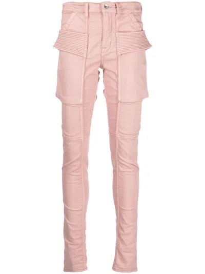 Rick Owens Strap-detail Skinny Jeans In Pink