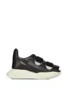 Rick Owens Burritogeth Sneakers Contrast Sole Round Toe In Black