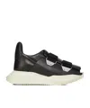 Rick Owens Burritogeth Sneakers Contrast Sole Round Toe In Black