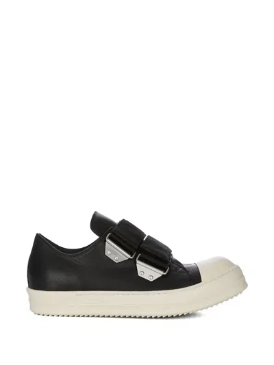 Rick Owens Strap Low Sneaks Sneakers In Black