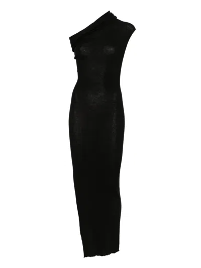 Rick Owens Strapless Asymmetric Dress In Multi