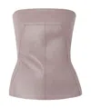 Rick Owens Strapless Corset In Pink