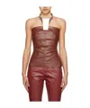 Rick Owens Bustier-style Cotton Corset Top In Brown