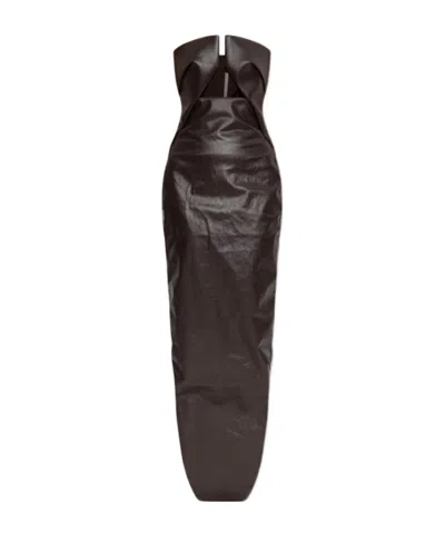 RICK OWENS RICK OWENS HOLLYWOOD CUT-OUT PRONG GOWN