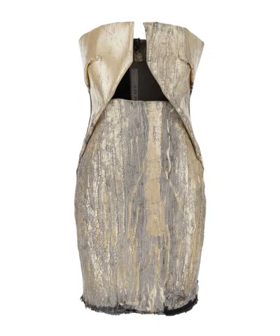 Rick Owens Strapless Dress In Nude