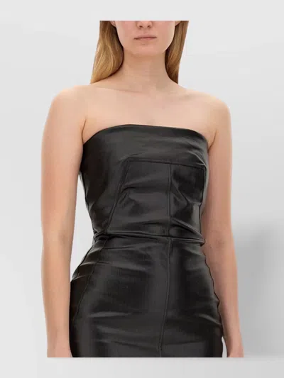 RICK OWENS STRAPLESS FITTED MINI DRESS