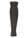 Rick Owens Strapless Keyhole Dress In Black