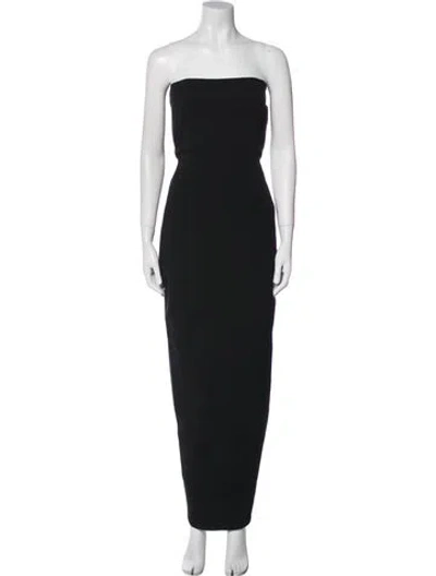 Pre-owned Rick Owens Strapless Long Dress In Black