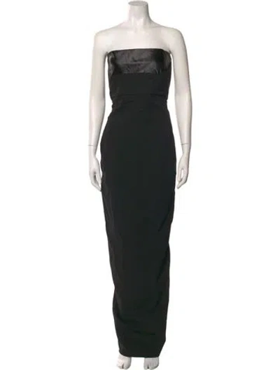 Pre-owned Rick Owens Strapless Long Dress In Black