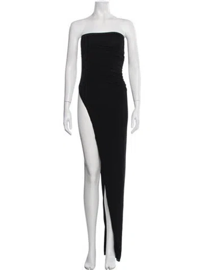 Pre-owned Rick Owens Strapless Long Dress In Black