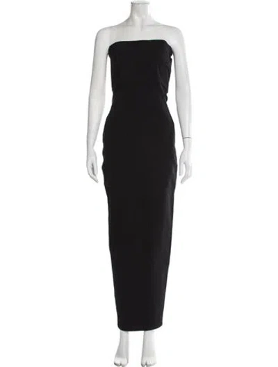 Pre-owned Rick Owens Strapless Long Dress In Black