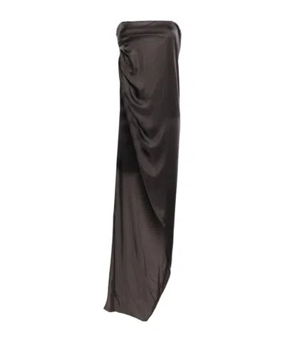 RICK OWENS STRAPLESS LONG TOP