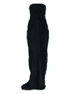 Rick Owens Luminosity Draped Pleated Mesh Gown