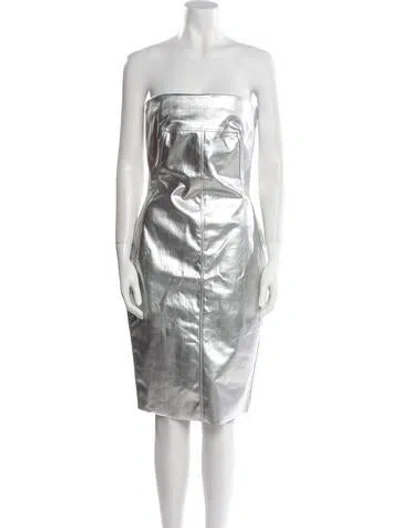 Pre-owned Rick Owens Strapless Mini Dress