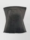 Rick Owens Strapless Panel Detailing Top In Gray