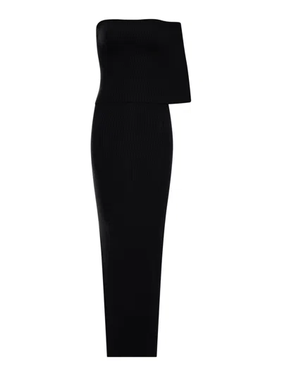 Rick Owens Bandaged Maxi Dress In Black