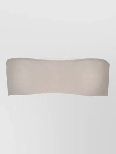 Rick Owens Strapless Seamless Bandeau Top Undergarment In Gray