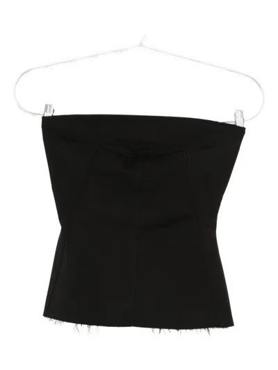 Rick Owens Strapless Top In Black