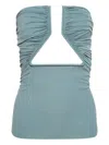 Rick Owens Jersey Prong Bustier Mouthwash In Gray