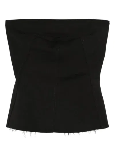 Rick Owens Strapless Top In Black